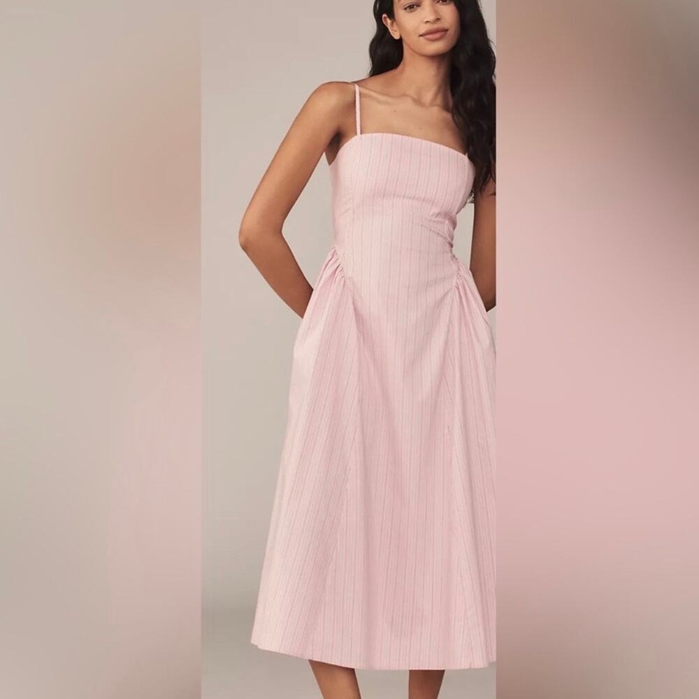 Maeve Sleeveless Fitted A Line Midi Dress Size‎ XL Pink